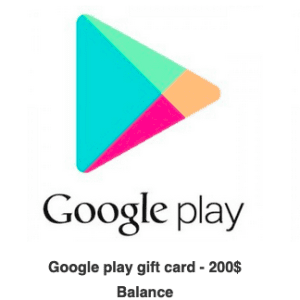 Google play gift card - 200$ Balance