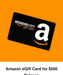 Amazon eGift Card for 500usd Balance