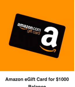 Amazon eGift Card for 1000usd Balance