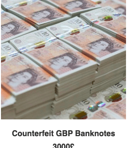 Counterfeit 3000GBP Banknotes