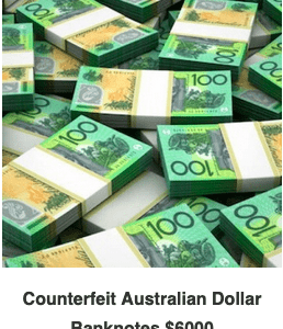 Counterfeit 6000 Australian Dollar Banknotes