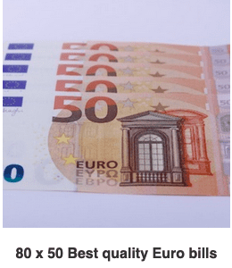 80 x 50 Best Quality Euro Bills