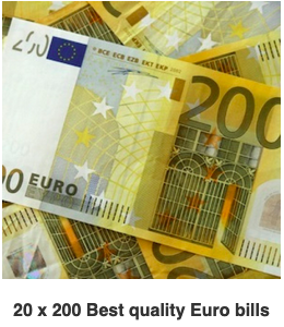 20 x 200 Best Quality Euro Bills