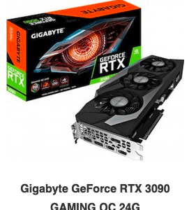 Gigabyte GeForce RTX 3090 GAMING OC 24G