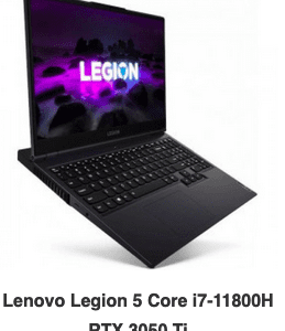 Lenovo Legion 5 Core i7-11800H RTX 3050 Ti