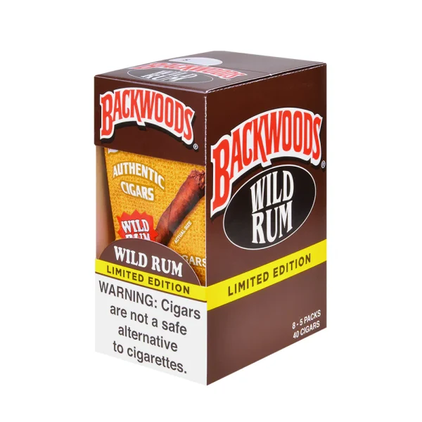 Order High Quality Backwoods Wild Rum Cigars For Sale Online (8×5 Packs)